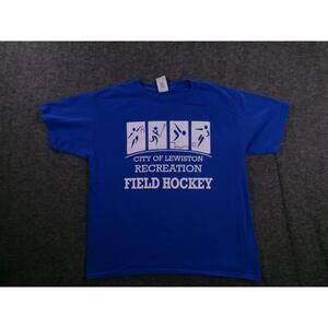Lewiston Maine Shirt Youth Large Blue Recreation Field Hockey Causal Everyday